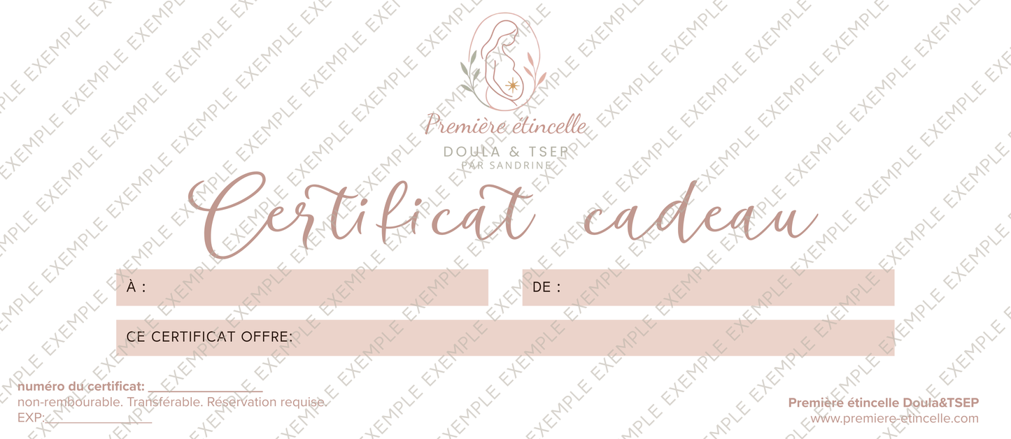 Certificat cadeau