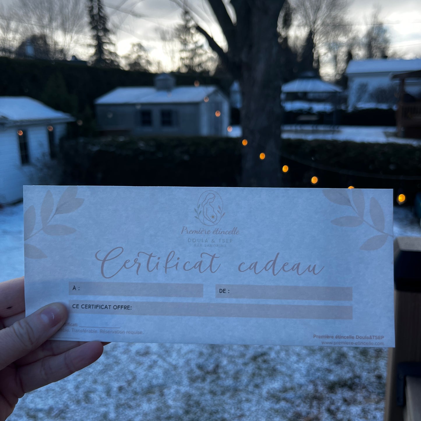 Certificat cadeau